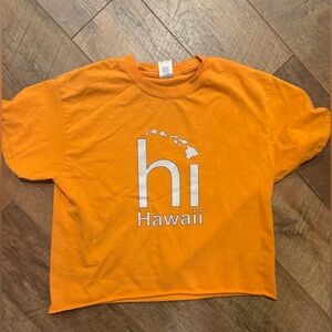 Vintage Hawaii Graphic Orange T-Shirt Women’s Medium Gildan